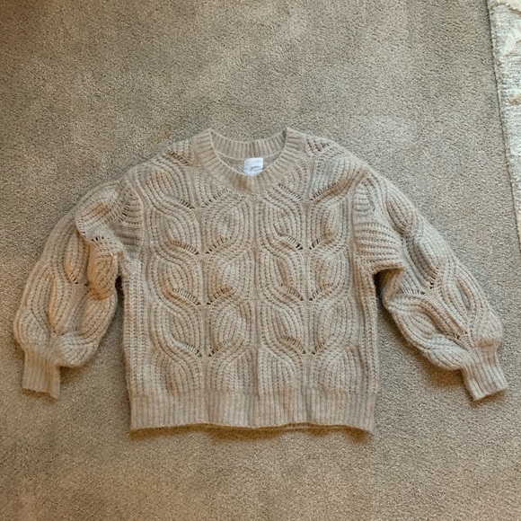 Carly Jean Los Angeles Sweaters - CJLA Bennett Knit Sweater in “Oatmeal”